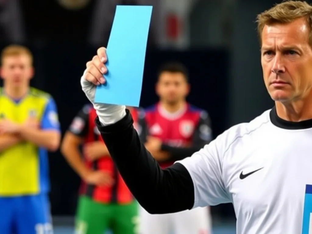 co oznacza niebieska kartka w piłce ręcznej